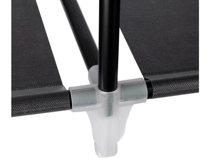 HELLOSHOP_26 Armoire De Rangement Penderie Toile 175 Cm Noir Helloshop26 12_0000190 – Image 5