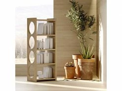 TERRE_DE_NUIT Bibliothèque 5 étagères En Bois Imitation Chêne Clair - Bi0062