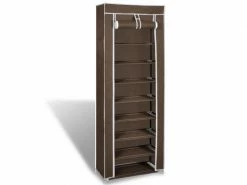 HELLOSHOP_26 Armoires Chaussure étagère 20 Paires Tissu Marron Helloshop26 2002035