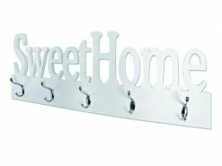 Sublime Nuancemeuble Garderobe Murale Basseterre Blanc-chromé L74 X P7 X H28 Cm