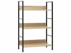 Stylé étagères Selection Oulan-bator Bibliothèque à 3 Niveaux Chêne 60x27,6x90,5 Cm Aggloméré