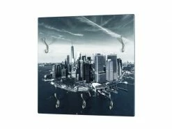 Admirable Nuancemeuble Garderobe Murale Naypyidaw Multicolore-optique Inox L60 X P8 X H60 Cm