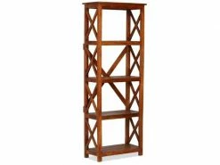 Stylé étagères Categorie Port-vila Bibliothèque Bois Massif D'acacia Finition Sesham 60x30x160 Cm
