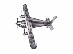 Contemporain Nuancemeuble Garderobe Murale Accra Vintage L55 X P9 X H54 Cm