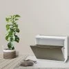 Porte-chaussures Avec 1 Porte à Rabat En Polypropylène, Armoire Modulaire Intérieure Ou Externe, 100% Made In Italy, 51x18h40 Cm, Couleur Tortora