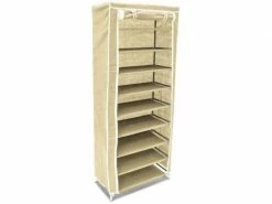 HELLOSHOP_26 Armoire étagères à Chaussures En Tissu Pliante 36 Paires De Chaussures Beige Helloshop26 13_0000255_2