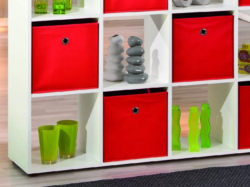 Bibliothèque à Douze Compartiments, Couleur Blanche, Dimensions 139 X 144 X 33 Cm – Image 5