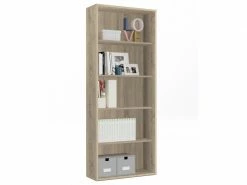 Bibliothèque / étagère De Rangement Coloris Cambrian - Hauteur 196.5 X Longueur 75.5 X Profondeur 33 Cm