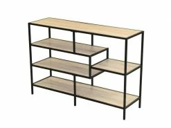 Bibliothèque Colorado 5 Etagères - Métal Et Bois