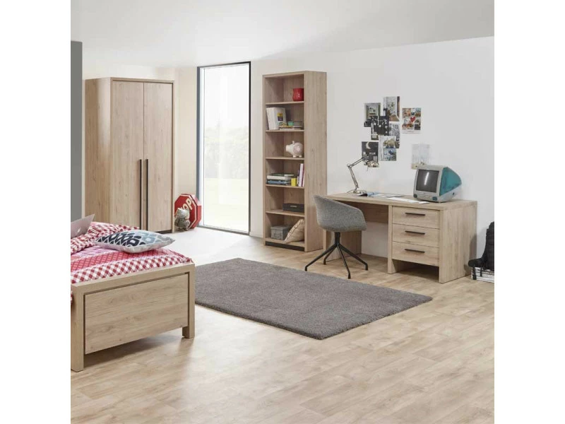 Bibliothèque 6 Niveaux Bois Clair - Anaelle - L 70 X L 40 X H 219 - Neuf – Image 3