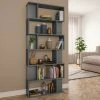 Stylé étagères Serie Riyad Bibliothèque/séparateur De Pièce Gris 80x24x192 Cm Aggloméré