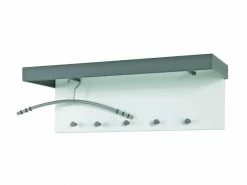 Chic Nuancemeuble Garderobe Murale Ouagadougou Anthracite-blanc L70 X P25 X H23 Cm