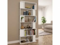 Chic étagères Categorie Luanda Bibliothèque/séparateur De Pièce Blanc 80x24x192 Cm Aggloméré