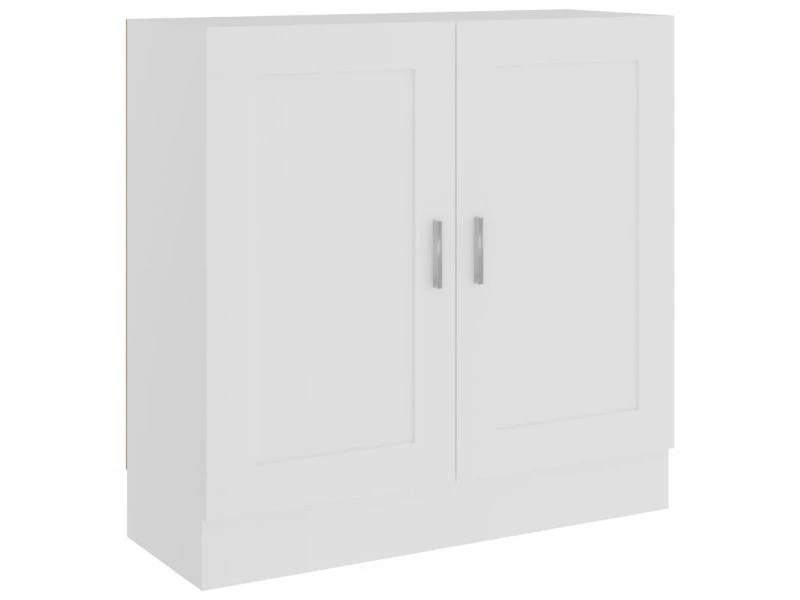 Icaverne - Bibliothèques Serie Bibliothèque Blanc 82,5x30,5x80 Cm Aggloméré