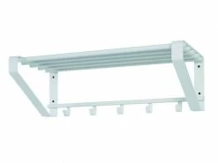 Joli Nuancemeuble Garderobe Murale New Delhi Blanc L65 X P30 X H20 Cm