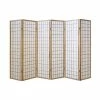 Paravent Japonais Bois Naturel 6 Parties