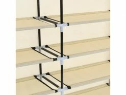 Vidaxl Armoire à Chaussures Avec Housse 115x28x110 Cm Tissu