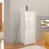 AHD_AMAZING_HOME_DESIGN Commode Chambre 6 Tiroirs Blanc Brillant Arco Septet
