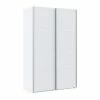 TERRE_DE_NUIT Armoire 2 Portes Coulissantes En Bois Blanc - Ar17026