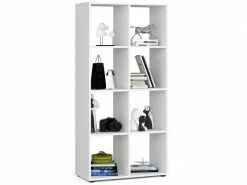 Akord étagère Quad Blanche 70,5 Cm Couleur Blanc Mat - 70,5x33x144 Cm