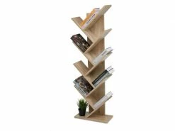 Bibliothèque Etagère De Livres - Etagère Bibliothèque - Etagère En Bois - Etagère De Rangement - Etagère Universelle,Naturel, Meerveil