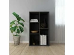 Admirable étagères Gamme Bagdad Bibliothèque/buffet Noir 45 X 25 X 80 Cm Aggloméré