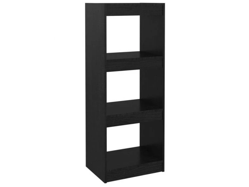 Vidaxl Bibliothèque/séparateur De Pièce Noir 40x30x103,5 Cm Pin Massif – Image 2