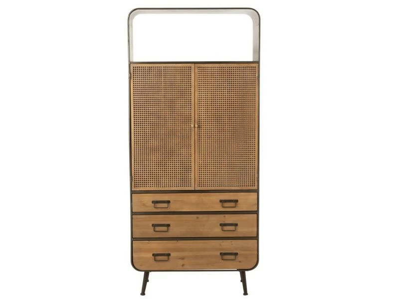 Armoire Moderne Effet Cannage Cherie – Image 2