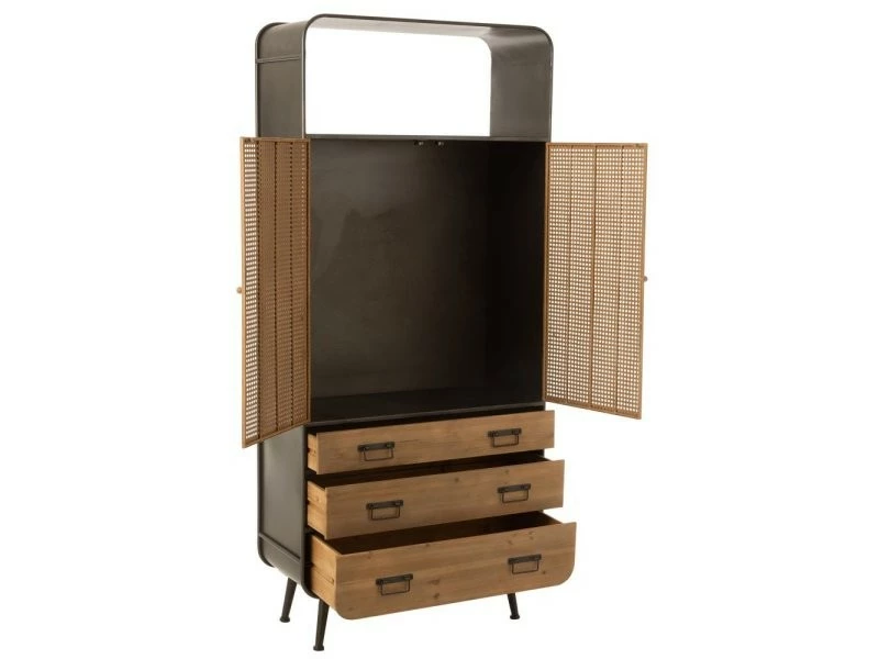 Armoire Moderne Effet Cannage Cherie – Image 5