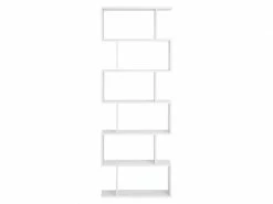 Lebot - Bibliothèque Style Classique Salon/chambre à Coucher - 190.5x70x24 Cm - 6 Tablettes - Blanc