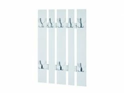 Splendide Nuancemeuble Garderobe Murale Guatemala Blanc-optique Inox L65 X P9 X H100 Cm