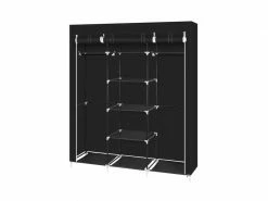 Armoire De Rangement, Penderie, Dressing En Tissu Non-tissé 150x45x175cm Noir