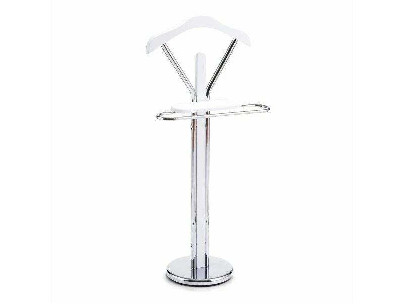 Valet Stand, Metal Chromed/mdf, Black