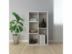 Vidaxl Bibliothèque/buffet Blanc 50x25x80 Cm Aggloméré