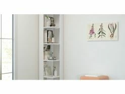 Homemania Bibliothèque Seth - Blanc - 34 X 34 X 161 Cm