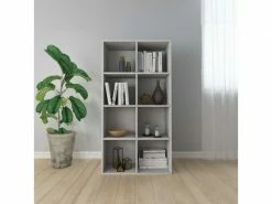 Stylé étagères Edition Tegucigalpa Bibliothèque/buffet Gris Cement 66 X 30 X 130 Cm Aggloméré