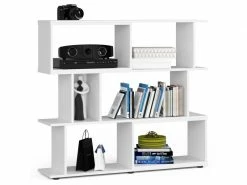 Akord étagère Fix Blanche 120 Cm Couleur Blanc Mat - 120x28,4x107,5 Cm