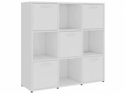 Icaverne - Bibliothèques Selection Bibliothèque Blanc Brillant 90x30x90 Cm Aggloméré