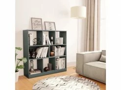 Contemporain étagères Gamme Nairobi Bibliothèque Gris 97,5 X 29,5 X 100 Cm Aggloméré