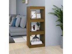 Vidaxl Bibliothèque/séparateur De Pièce Marron Miel 40x30x103,5 Cm Pin