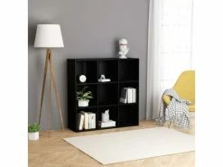 Vidaxl Bibliothèque Noir 98x30x98 Cm Aggloméré