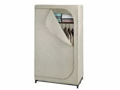 Armoire Penderie Tissu Balance - L. 90 X H. 160 Cm - Taupe
