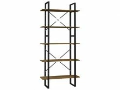 Vidaxl Bibliothèque à 5 Niveaux Marron 80x30x175 Cm Bois De Pin