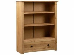 Vidaxl Bibliothèque 80x35x110 Cm Bois De Pin Massif Assortiment Panama
