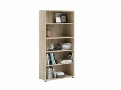 Bibliothèque Avec Quatre étagères, Couleur Chêne, 89,2 X 186 X 40,1 Cm