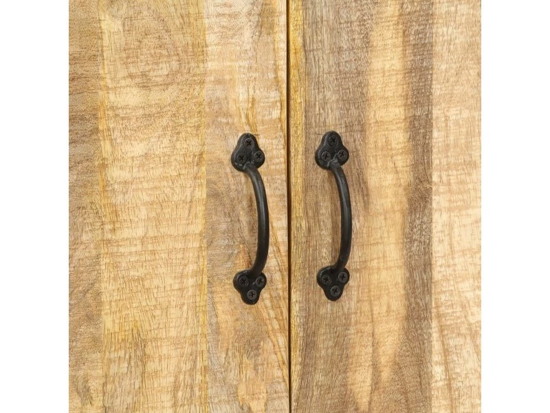 Esthetique étagères Categorie Prague Bibliothèque 60x35x180 Cm Bois De Manguier Solide – Image 2