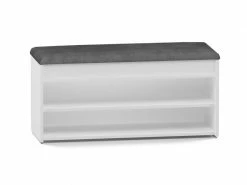 Zoana 2p Blanc, Etagere Chaussure, P: 35 Cm, H: 49 Cm, L: 100 Cm