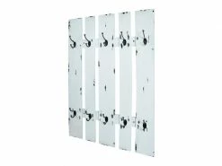 Moderne Nuancemeuble Garderobe Murale Reykjavik Blanc L65 X P9 X H100 Cm