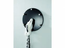 Splendide Nuancemeuble Garderobe Murale Vilnius Noir-chromé H- ø35 Cm