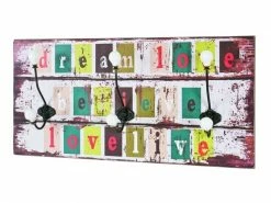 Stylé Nuancemeuble Garderobe Murale Honiara Multicolore L60 X P12 X H30 Cm